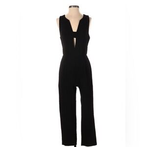 Black plunge jumpsuit